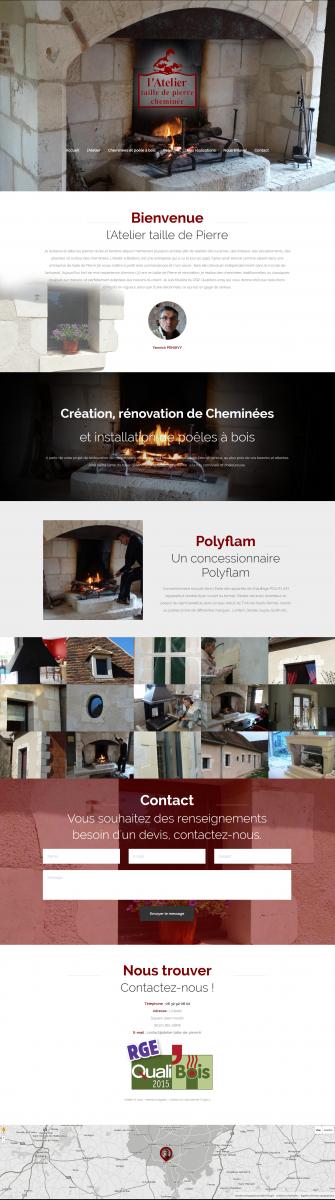 design du site internet l'atellier taille de Pierre